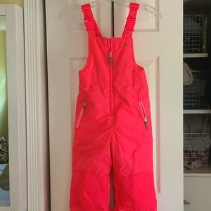 Pink girls snow suit